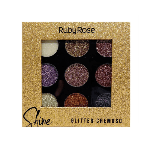 Paleta Shine Glitter Cremoso (Dourada) - Ruby Rose HB- 8407/G