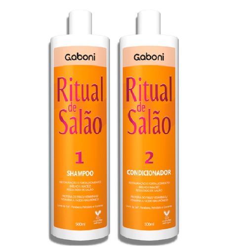 Kit Gaboni Ritual de Salão  Shampoo 500ml + Condicionador 500ml
