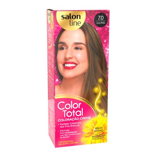 Kit Coloração Salon Line color Total  Louro Médio 7